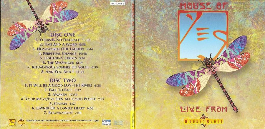 Gatefold outside, Yes - House Of Yes - Live From House Of Blues